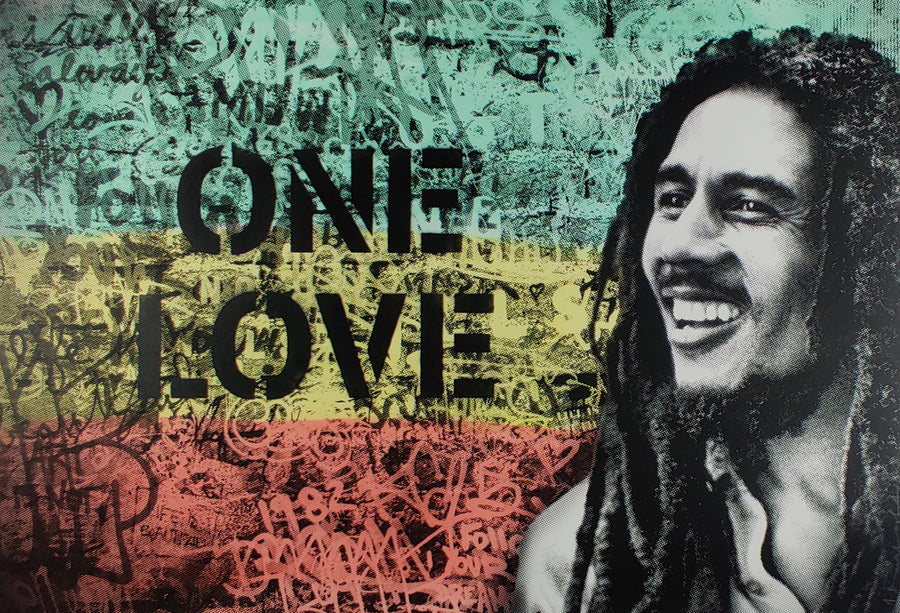 Bob Marley Happy Birthday, Mr. Brainwash, Hand Finished