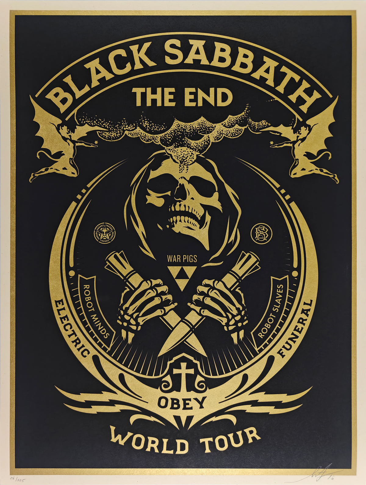 Black Sabbath The End, Shepard Fairey, Gold