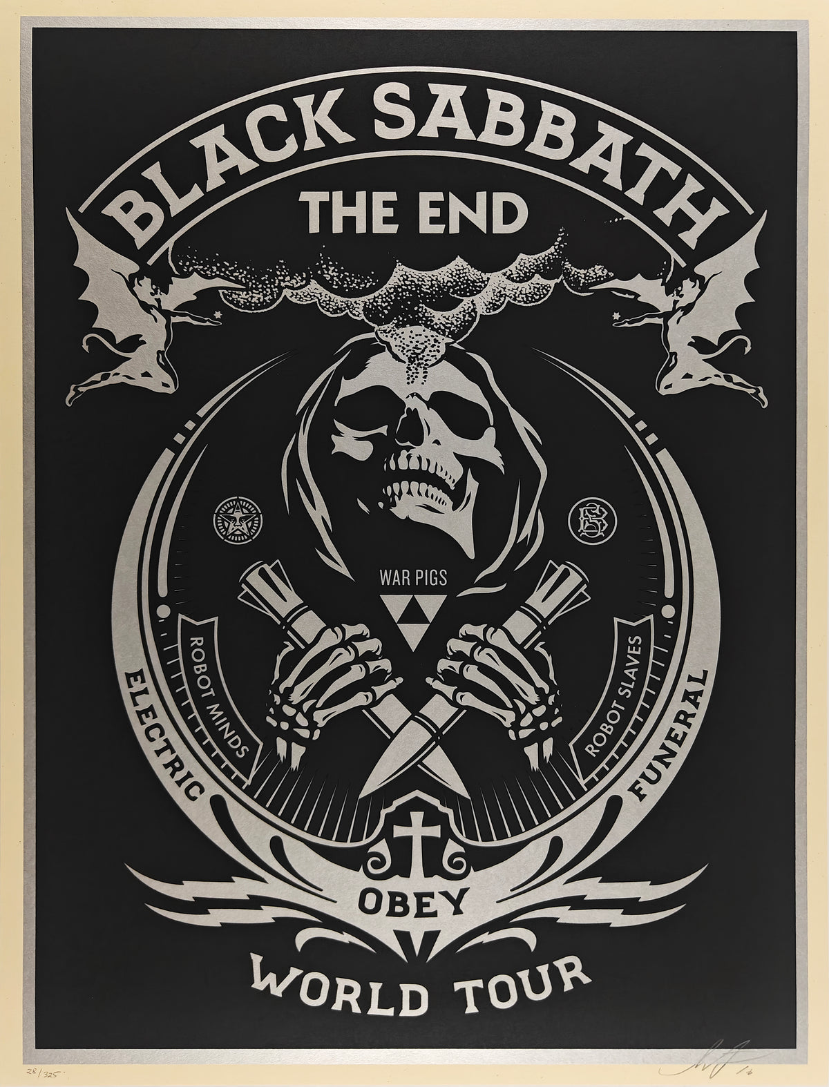 Black Sabbath The End, Shepard Fairey, Silver