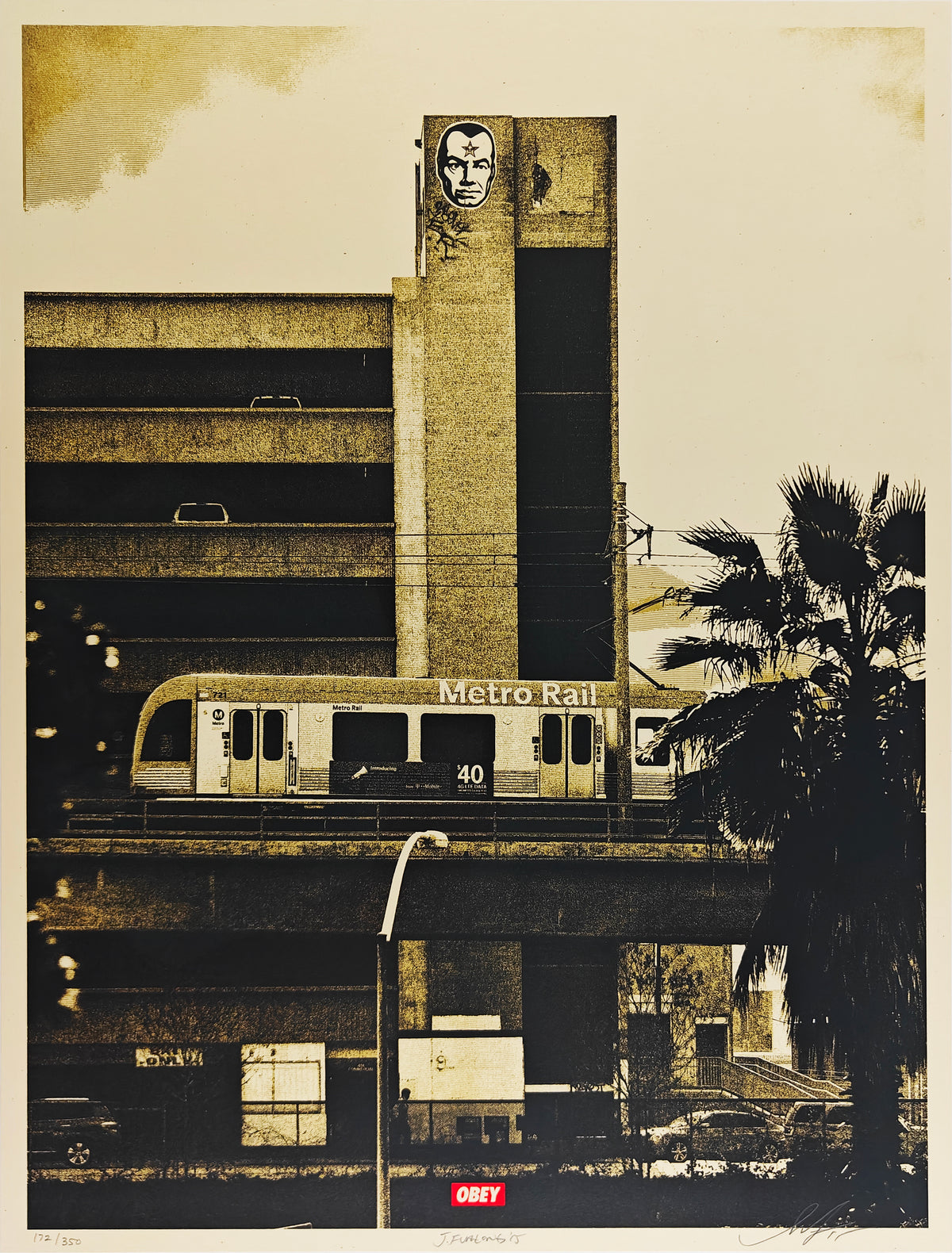 Covert to Overt Big Brother, Shepard Fairey, Gold