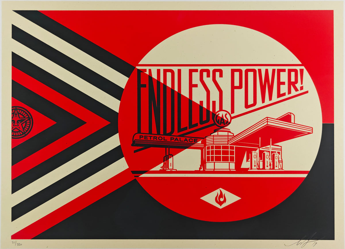 Endless Power Petrol Palace, Shepard Fairey, Red