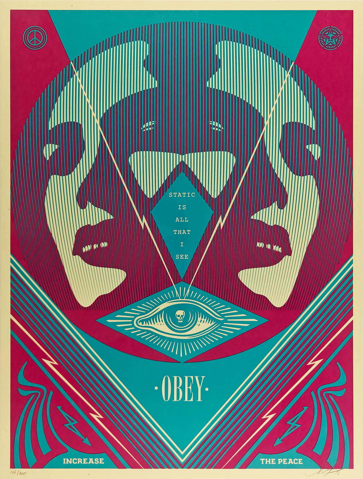 I See Static, Shepard Fairey, Blue