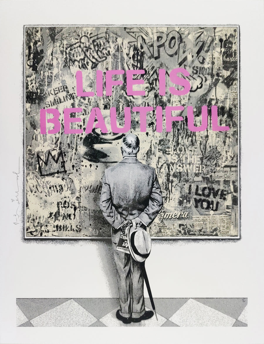 Street Connoisseur Life is Beautiful, Mr. Brainwash, Pink