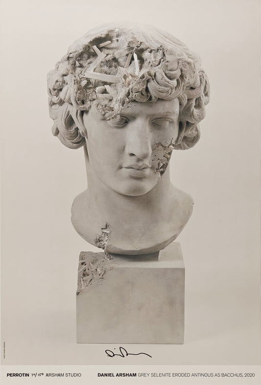 Grey Selenite Eroded Antinous as Bacchus, Daniel Arsham