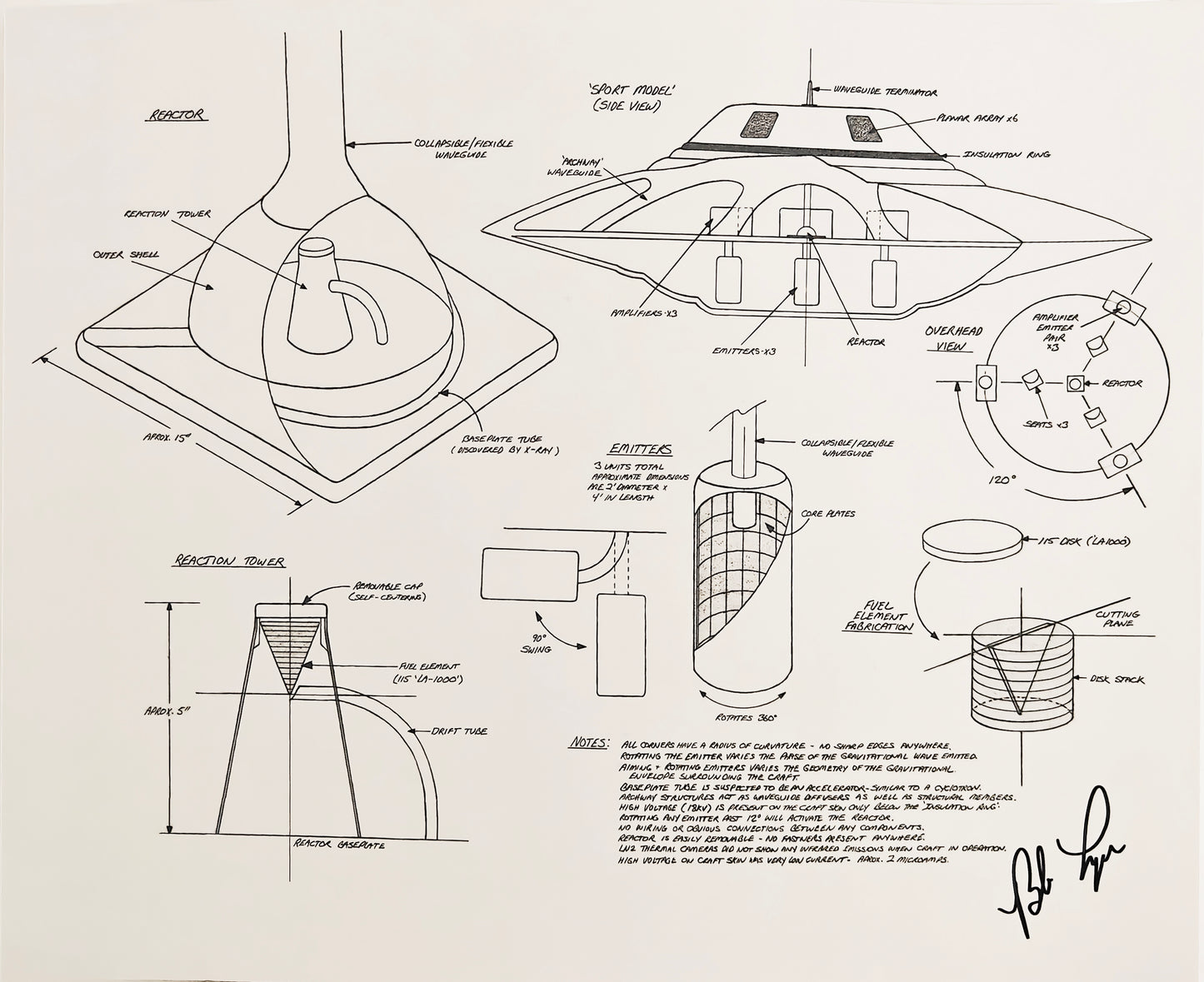 Sport Model Sketch, Bob Lazar