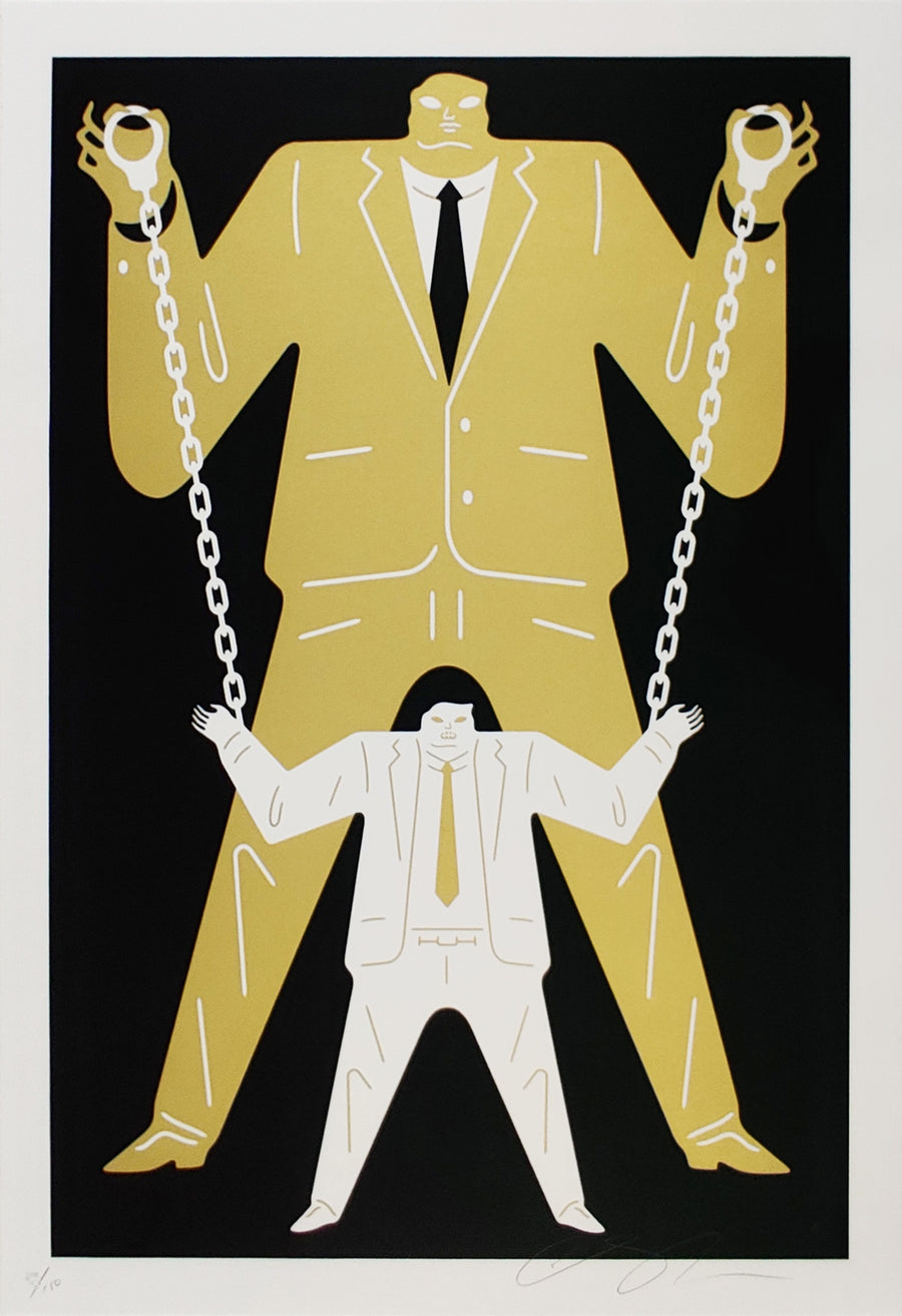 Little Man Big Man Putin / Trump, Cleon Peterson, Black