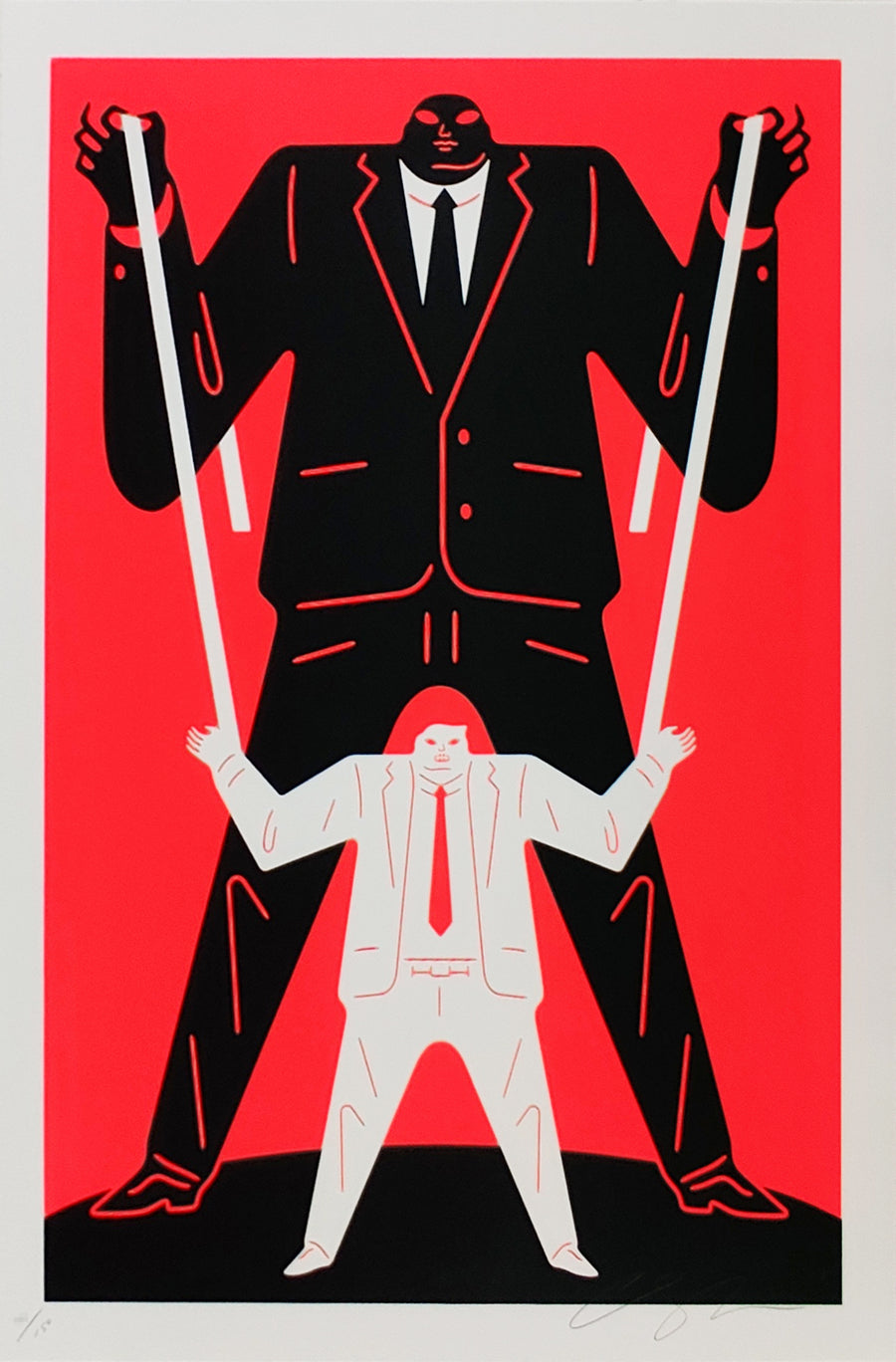 Little Man Big Man Putin / Trump, Cleon Peterson, Red