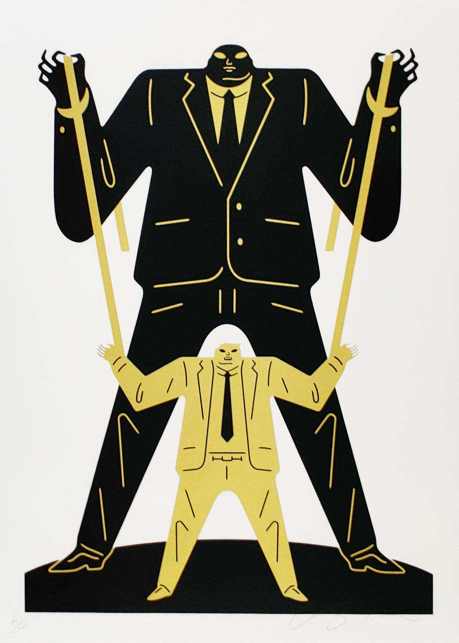 Little Man Big Man Putin / Trump, Cleon Peterson, Black on White
