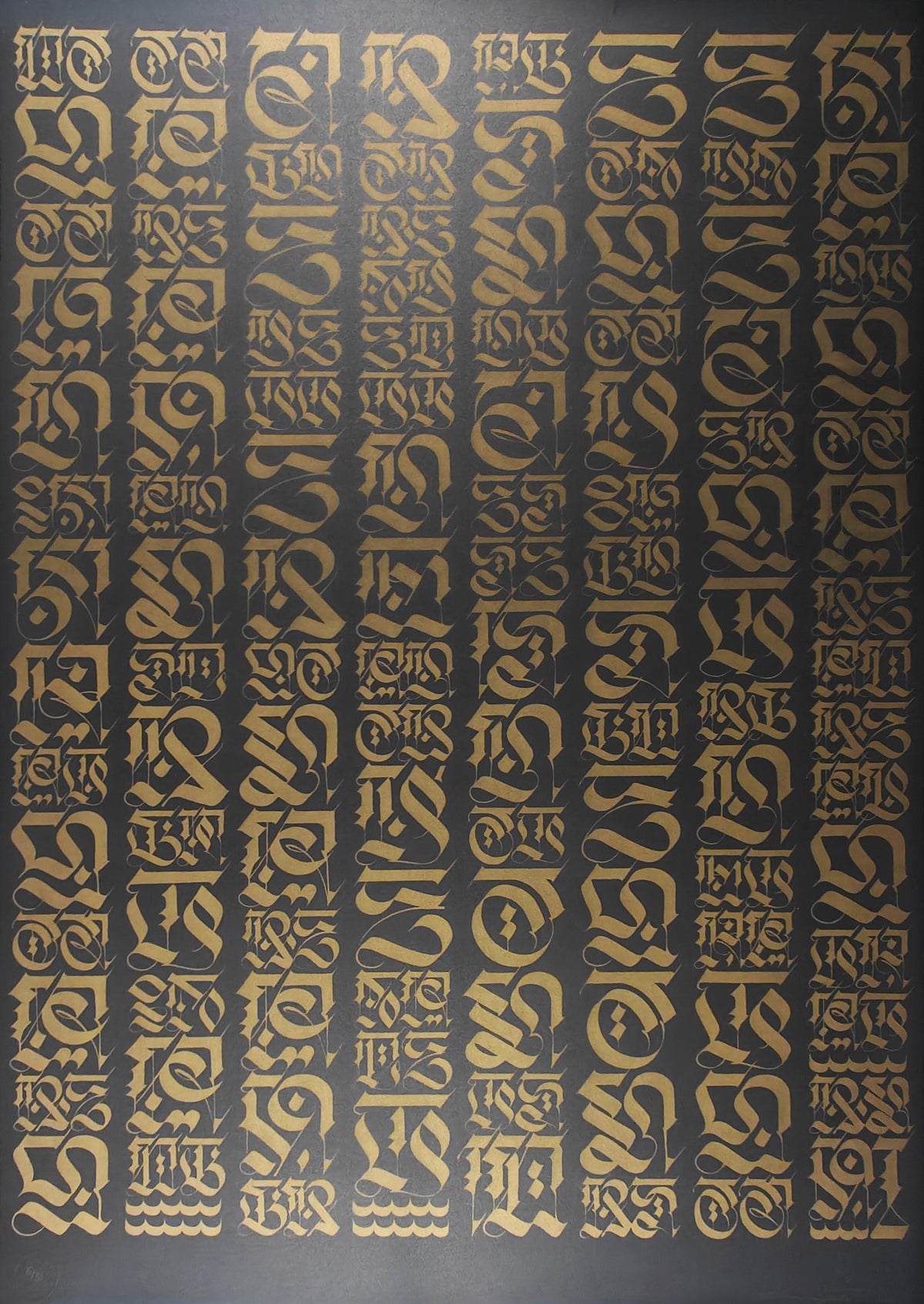 The Divine Letter, Cryptk, Gold on Black