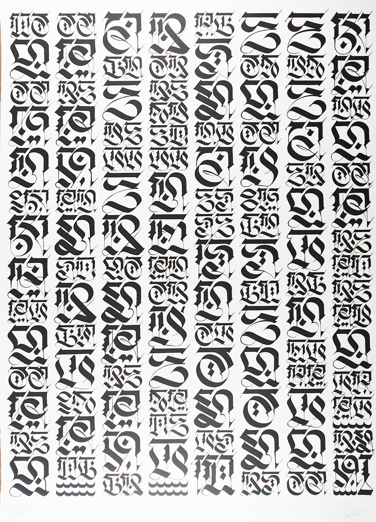The Divine Letter, Cryptk, Black on White