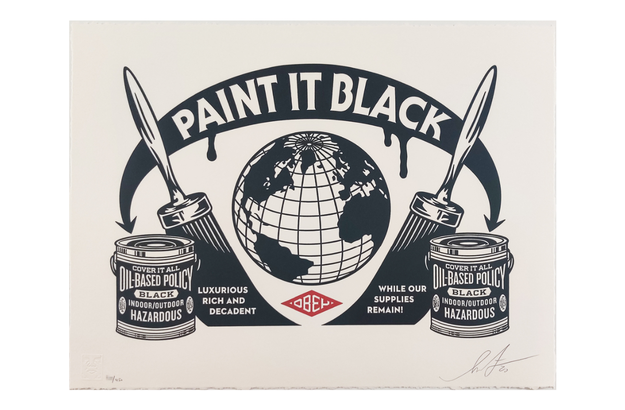 Paint it Black, Letterpress, Shepard Fairey