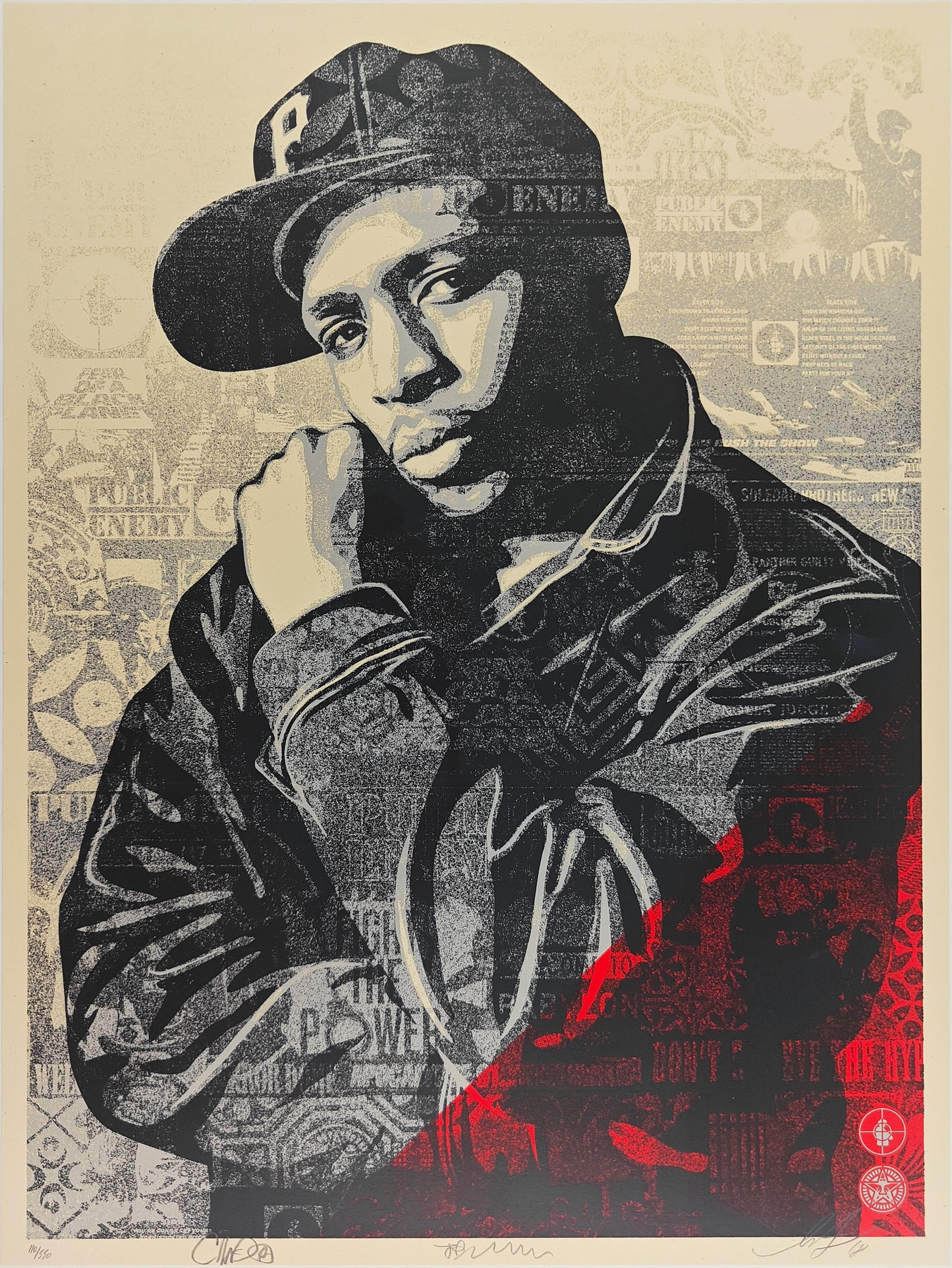 Chuck D Black Steel, Red, Shepard Fairey