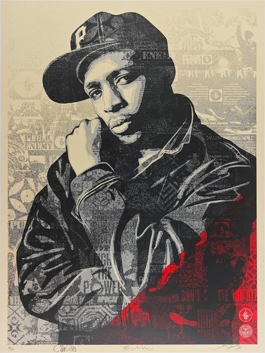Chuck D Black Steel, Red, Shepard Fairey