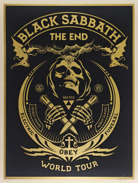 Black Sabbath The End, Gold, Shepard Fairey