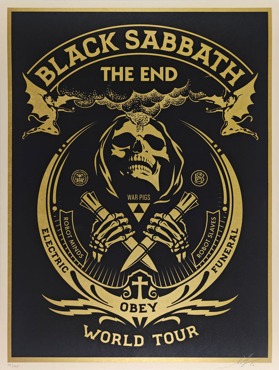Black Sabbath The End, Shepard Fairey, Gold