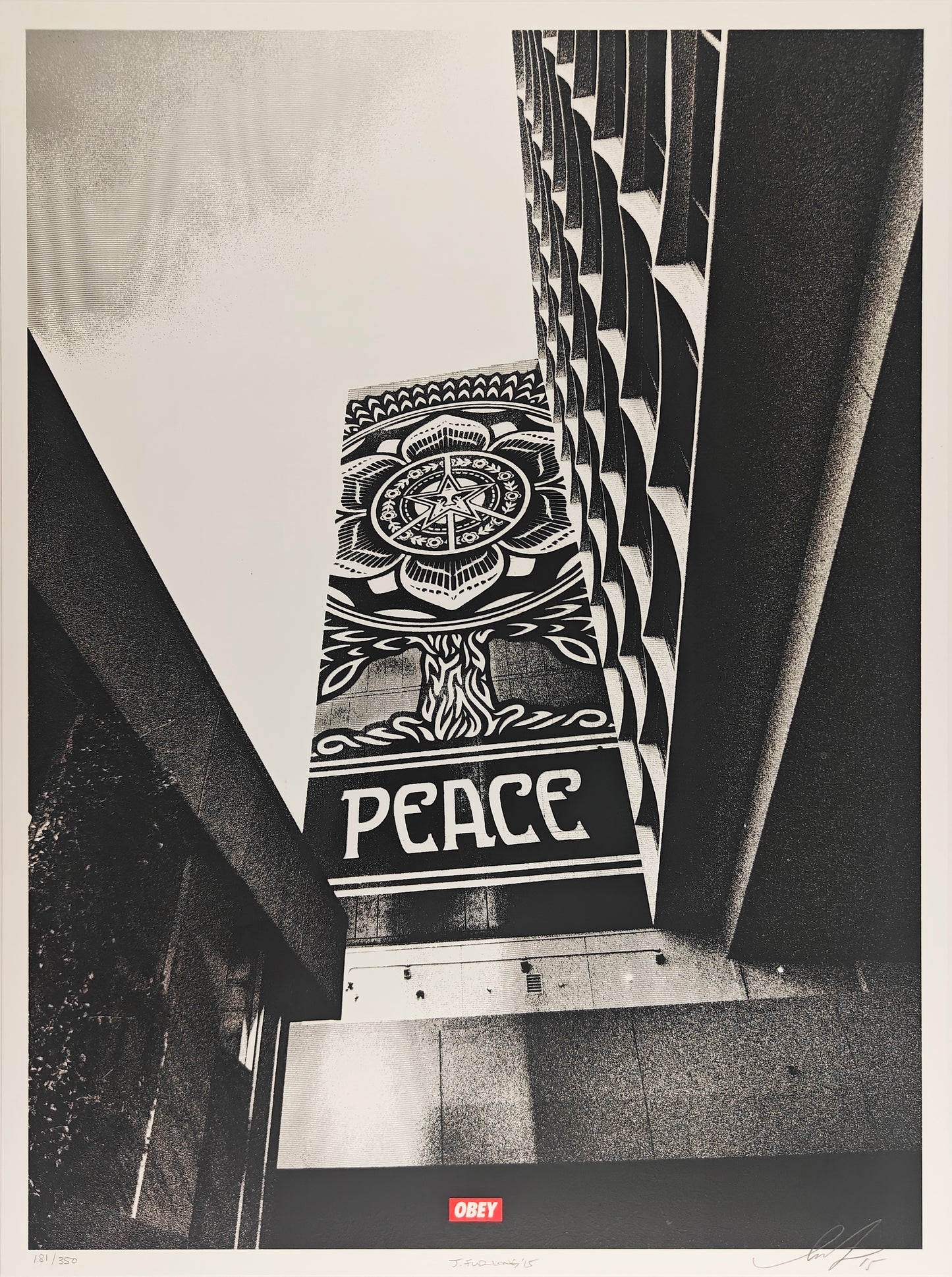 Covert to Overt, Peace Tree, Silver, Shepard Fairey