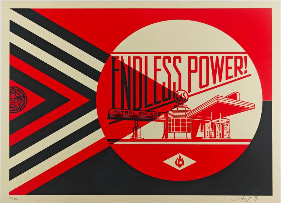 Endless Power Petrol Palace, Shepard Fairey, Red