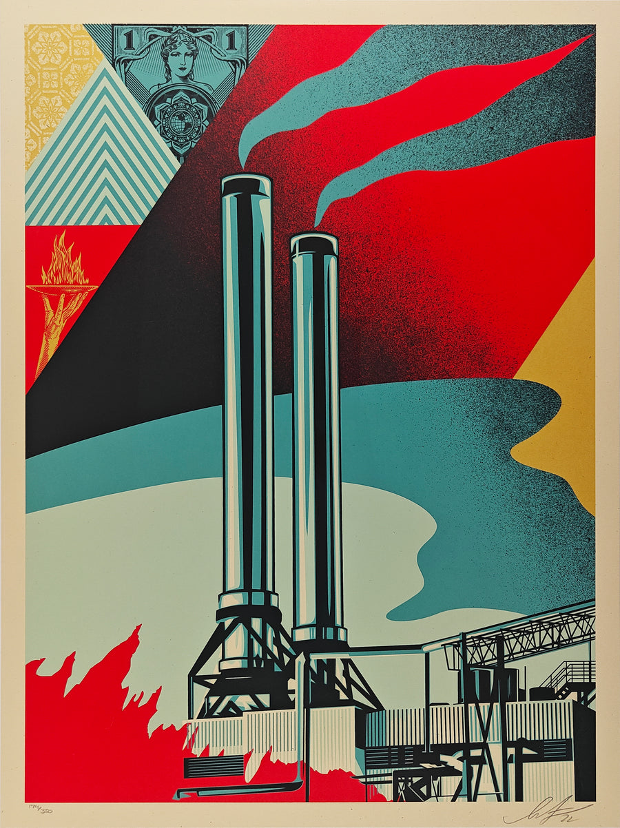 Factory Stacks - Earth First, Shepard Fairey