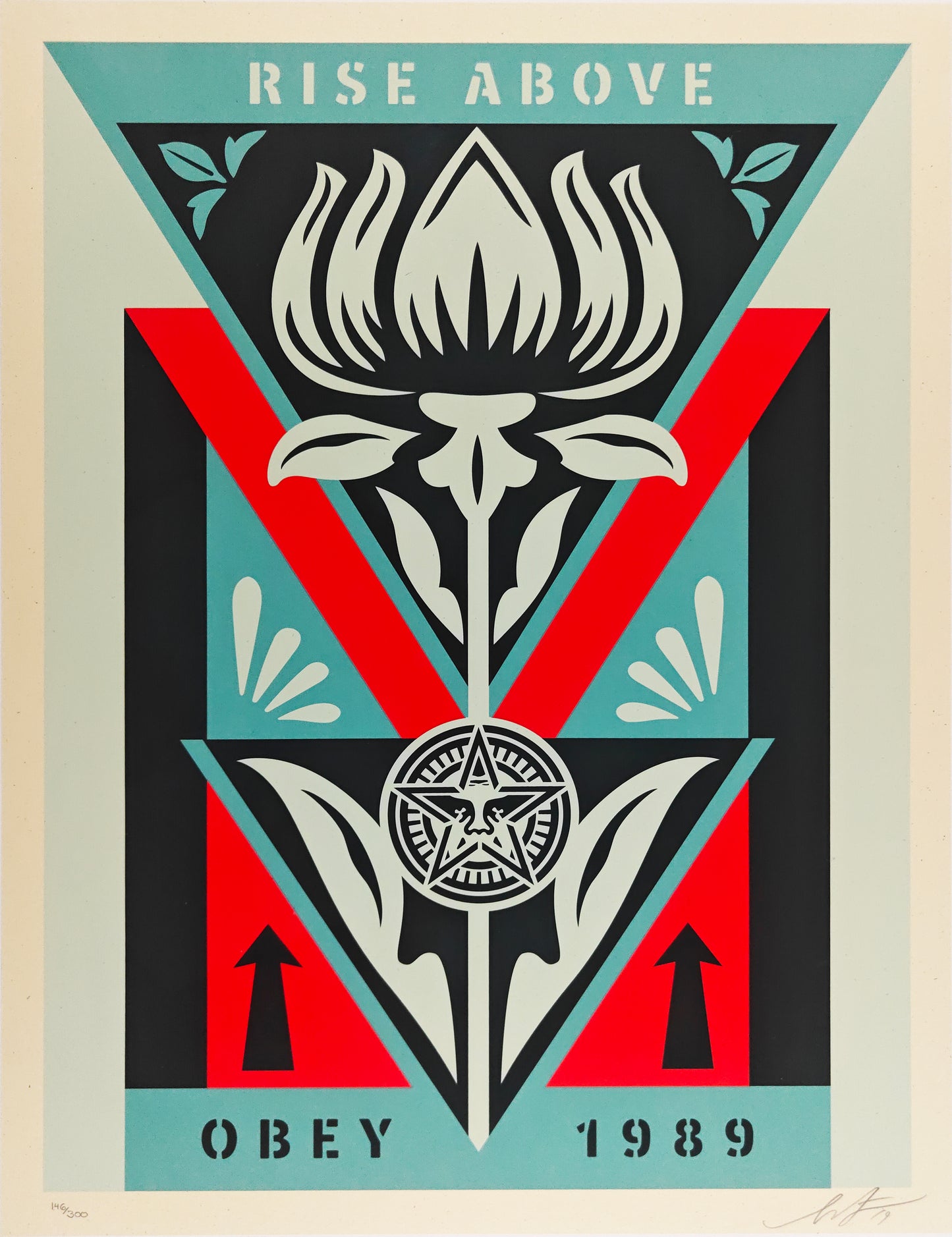 Obey Deco Flower, Black, Shepard Fairey