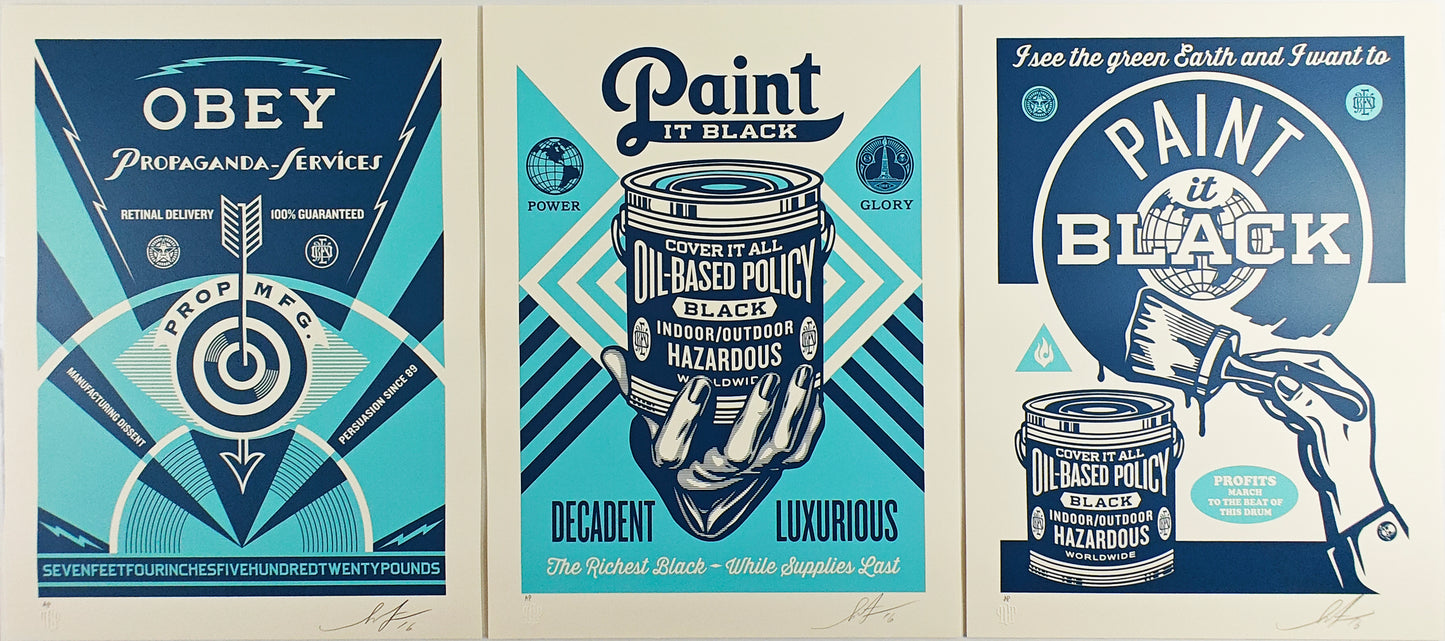 Paint it Black Triptych, Shepard Fairey