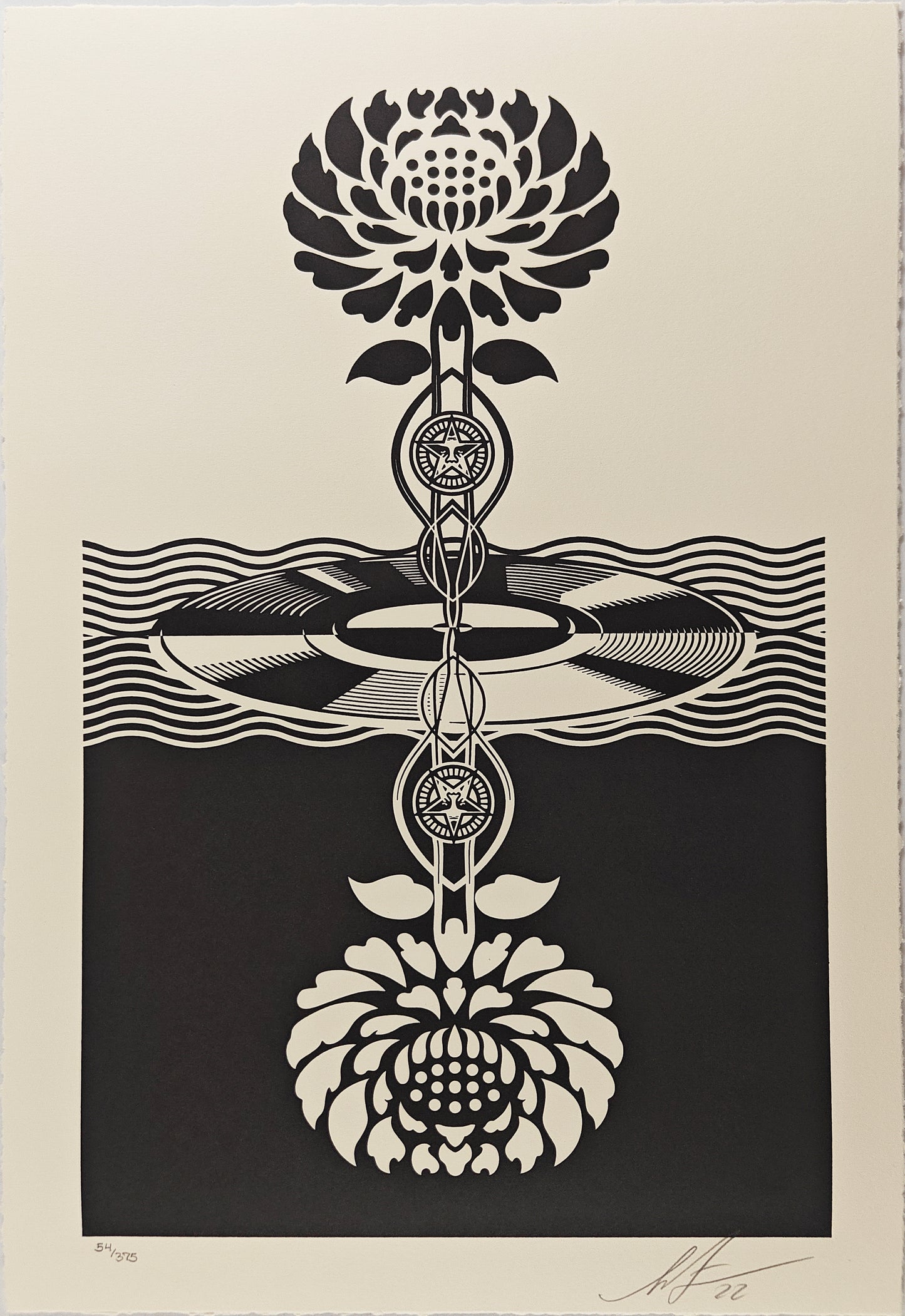 Post-Punk Flower, Black, Shepard Fairey