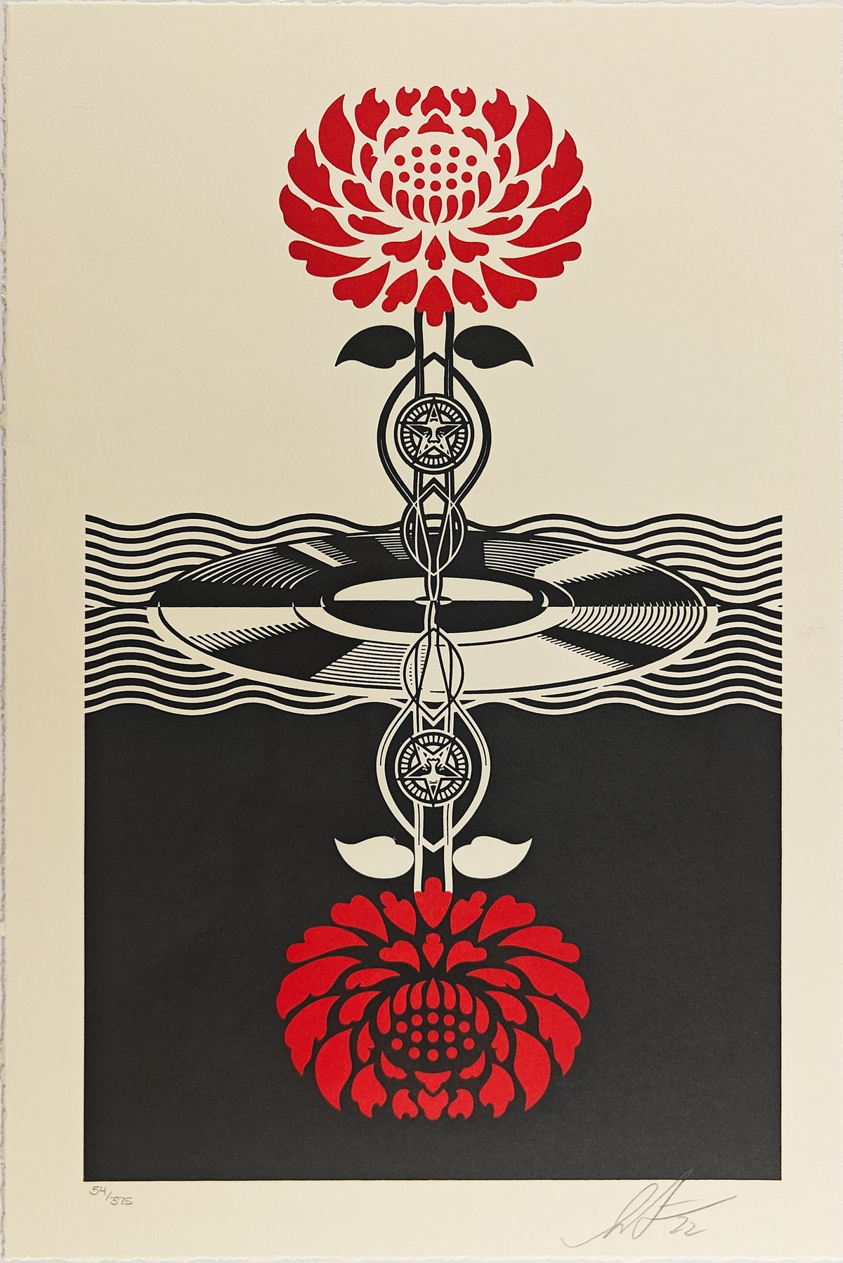 Post-Punk Flower, Shepard Fairey, Red