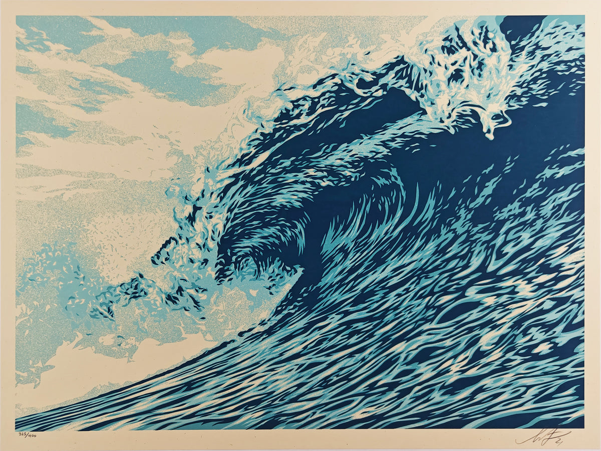 Wave of Distress, Shepard Fairey, Blue